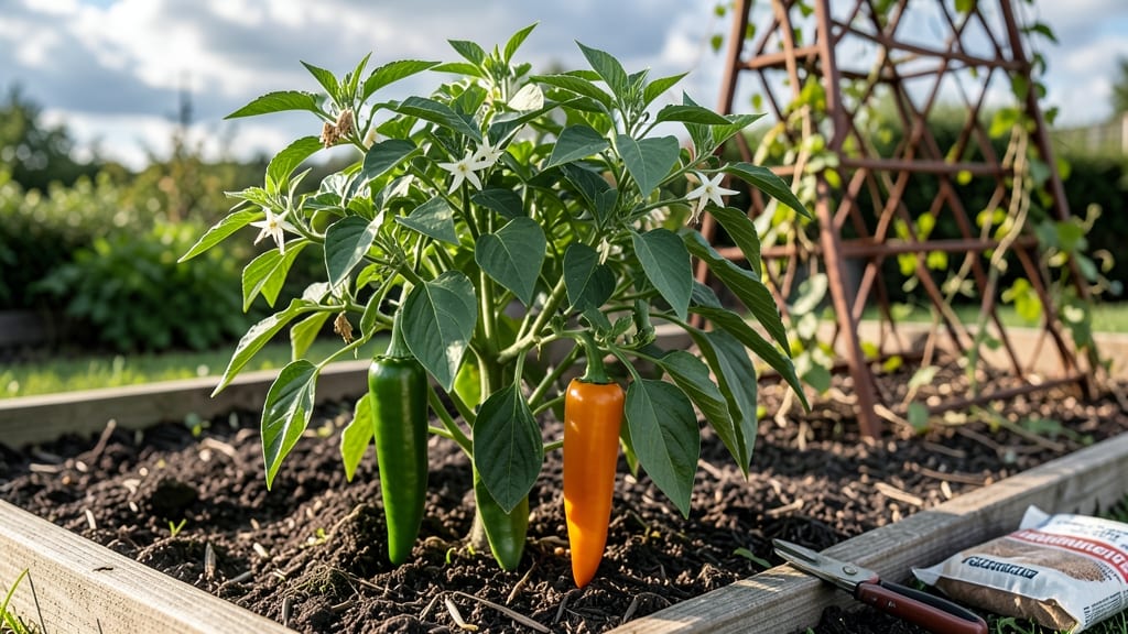 Italian Long Sweet Pepper Growing Guide: Pole-Trained Sweetness Without Bitterness in 60 Days