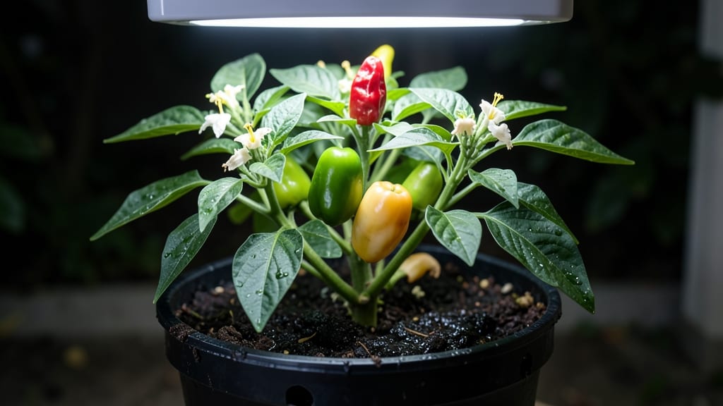 Growing Chili Peppers Indoors: Vertical Heat Garden in 55 Days