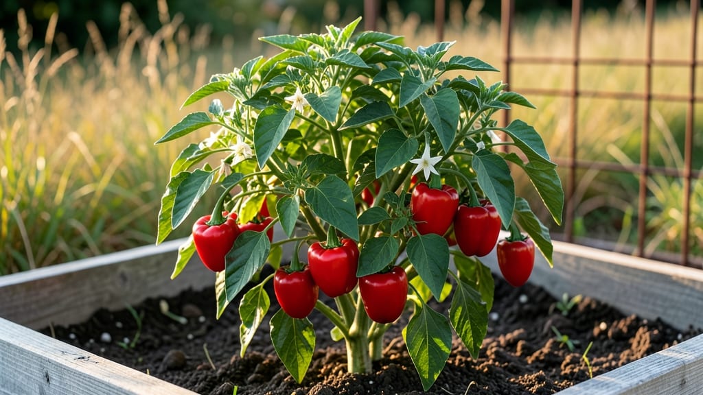 Red Bell Pepper Plants: Vertical Garden Space-Savers for Bountiful Harvests