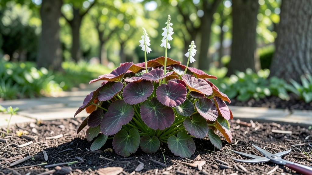 Heuchera Peppermint Spice: Pole-Trained Minty Growth for Year-Round Harvests