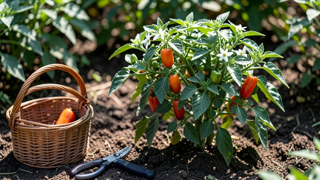 Peter's Piping Hot Peppers Recipe: Pole-Trained Spice Garden in Containers