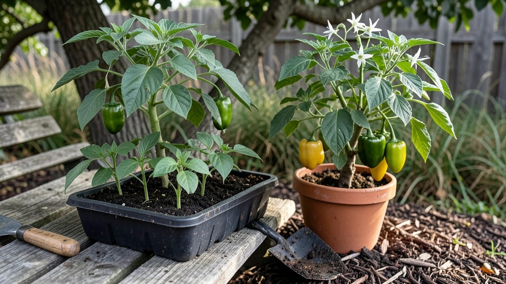 Planting With Peppers: Pole Training Hacks for Compact Gardens