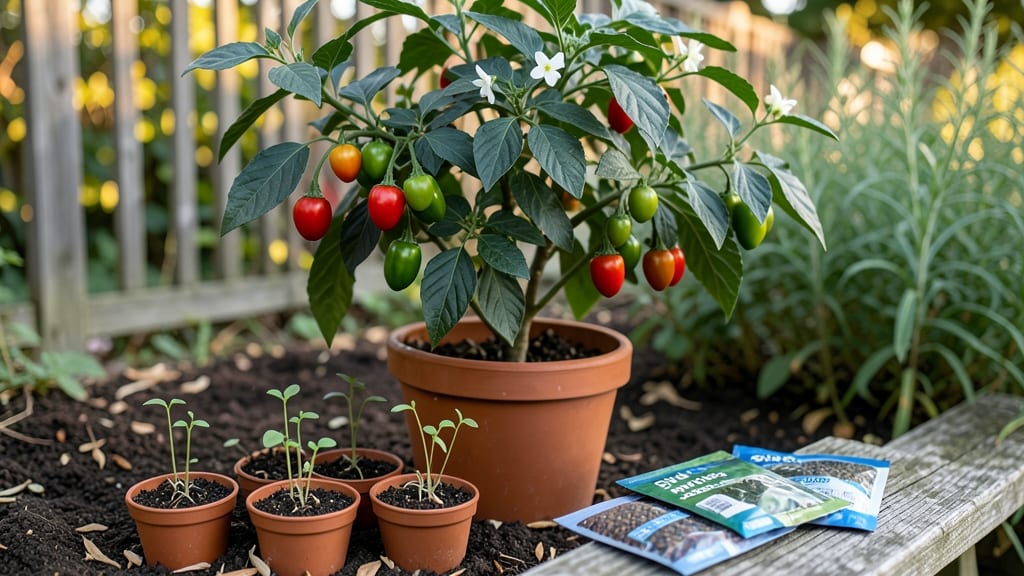 Birds Eye Pepper Seeds: Pole-Trained Spice in 55 Days Without Bitterness