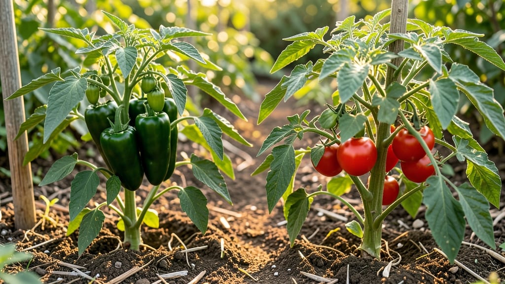 Tomatoes Interplanted With Jalapenos