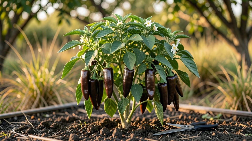 Chocolate Beauty Pepper Recipe: Pole-Trained Heat in Compact Gardens