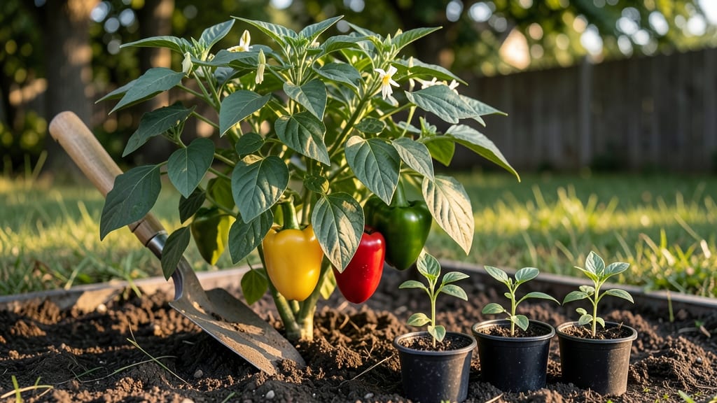 Planting Pepper Plants: Pole-Trained Bounty in Compact Gardens Without Bitterness