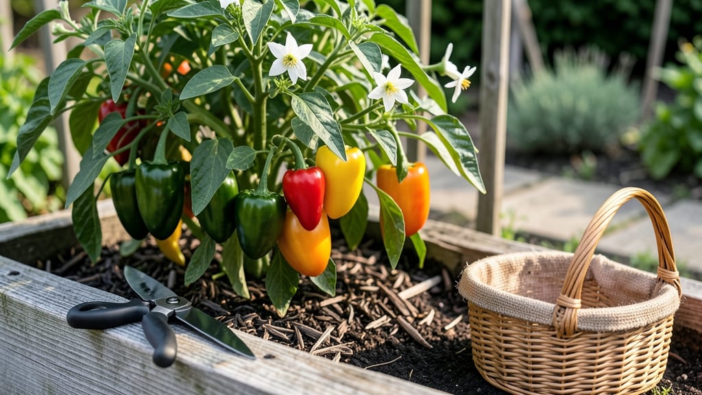 Garden Salsa Hybrid Pepper Growing Guide: Pole-Trained Spice in 55 Days Without Bitterness