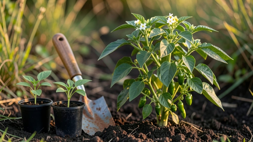 How to Plant Chili Peppers: Pole-Trained Success in Small Gardens