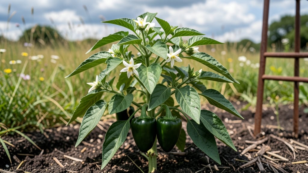 Bonnie Green Bell Pepper Growing Guide: Pole-Supported Sweetness Without Bitterness