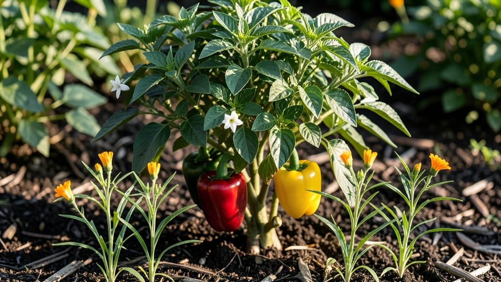 Companion Planting Green Peppers: Pest-Repelling Duo for Bigger Harvests