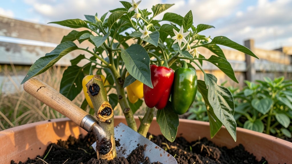 Pepper Plant Stem Turning Black: Fungal Blight Fix With Vinegar Spray
