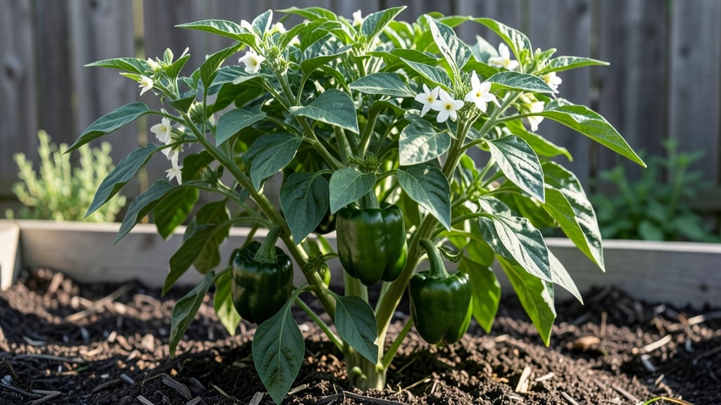 Wrinkled Green Peppers Recipe: Pole-Trained Spice in Compact Spaces